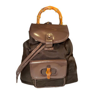 Gucci | Bags | Gucci Bee Gg Canvas Backpack In Brown And  display picture 3